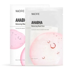 Маска для лица NACIFIC Маска тканевая очищающая с кислотами AhaBha Balancing Mask Pack