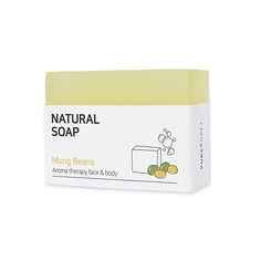 Мыло твердое PUREFORET Мыло твёрдое с бобами мунг Natural Soap Mung Beans