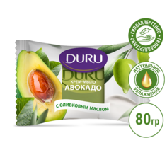 Мыло твердое DURU Туалетное крем-мыло Авокадо с оливковым маслом 80.0