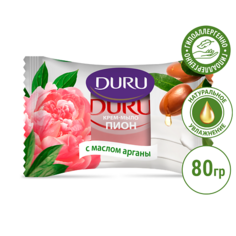 Мыло твердое DURU Туалетное крем-мыло Пион с маслом арганы 80.0
