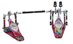 IRON COBRA HP900PWMPR Power Glide Twin Pedal, Psychedelic Rainbow Tama