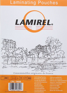Пленка Fellowes LA-78658 для ламинирования Lamirel А4, 100мкм, 100шт