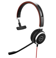 Гарнитура проводная Jabra Evolve 40 MS Mono 6393-823-109 USB-адаптер с разъемом 3,5 мм jack, для Microsoft Lync