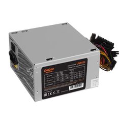 Блок питания ATX Exegate UNS650 ES261571RUS 650W, 12cm fan, 24p+4p, 6/8p PCI-E, 3*SATA, 2*IDE, FDD
