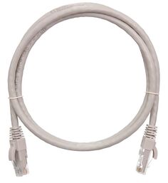 Кабель патч-корд U/UTP 6 кат. 20м NIKOMAX NMC-PC4UE55B-200-GY 2хRJ45/8P8C, T568B, Molded, 24AWG, BC (чистая медь), PVC нг(А), серый