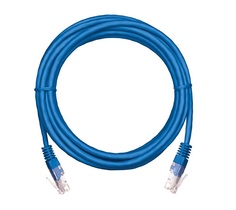 Кабель патч-корд U/UTP 5e кат. 2м. Netlan EC-PC4UD55B-BC-PVC-020-BL-10 2хRJ45/8P8C, T568B, Molded, BC (чистая медь), PVC нг(B), синий, уп-ка 10шт.
