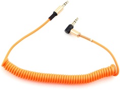 Кабель аудио Cablexpert CCAB-02-35MMLC-1.8MO спиральный 3.5 джек (M)/3.5 джек (M), оранжевый, 1.8м, блистер