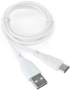 Кабель интерфейсный USB 2.0 Cablexpert CCB-USB2-AMCMO1-1MW 1м, белый, блистер