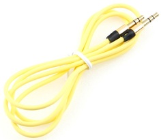 Кабель аудио Cablexpert CCAB-01-35MM-1MY 3.5 джек (M)/3.5 джек (M), желтый. 1м, блистер
