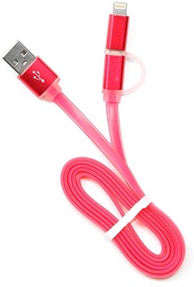 Кабель интерфейсный USB 2.0 Cablexpert CC-mAPUSB2pk1m AM/microBM 5P - iPhone lightning, 1м, комбо кабель, алюмин