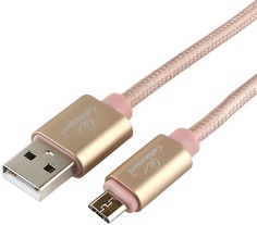 Кабель интерфейсный USB 2.0 Cablexpert CC-U-mUSB01Gd-1M AM/microB, серия Ultra, длина 1м, золотой, блистер