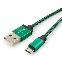 Кабель интерфейсный USB 2.0 Cablexpert CC-mUSB2gn1m , AM/microBM 5P, 1м, нейлоновая оплетка, алюминиевые разъемы