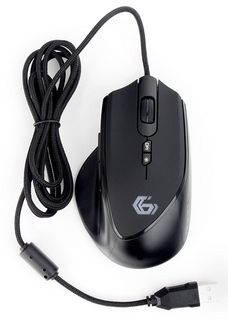 Мышь Gembird MG-570 игровая, USB, черный, 7 кн, 3200 DPI, 6 реж.подсв., кабель ткан 1.8м