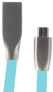 Кабель интерфейсный USB 2.0 Cablexpert CC-G-mUSB01Bl-1M AM/microB, серия Gold, длина 1м, синий, блистер