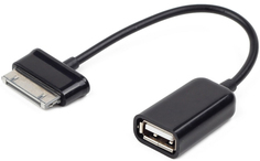 Кабель интерфейсный USB 2.0 Cablexpert A-OTG-AF30P-001 OTG AF/BM30pin, для планшетов Samsung, 0.15 м, пакет