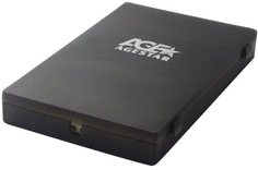 Внешний корпус для HDD SATA 2.5” AgeStar SUBCP1 для HDD/SSD SATA 6Gb/s 2.5", USB 2.0, силикон, черный