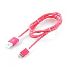 Кабель интерфейсный USB 2.0 Cablexpert AM/Lightning 8P CCB-ApUSBr1m 1 м, армированная оплетка, разъемы розовый металлик, блистер