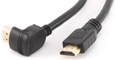 Кабель интерфейсный HDMI-HDMI Cablexpert 19M/19M 1.8м, v2.0, углов. разъем, черный, позол.разъемы, экран, пакет