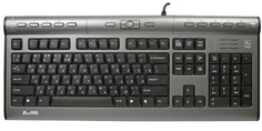 Клавиатура A4Tech KLS-7MUU серебристая/черная, USB