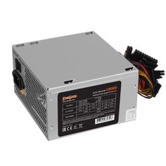 Блок питания ATX Exegate UN500 EX244555RUS-S 500W, SC,12cm fan, 24p+4p, 6/8p PCI-E, 3*SATA, 2*IDE, FDD + кабель 220V с защитой от выдергивания