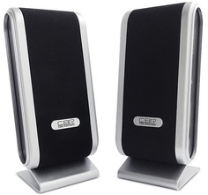 Компьютерная акустика 2.0 CBR CMS 299 2х3 Вт, USB, 3.5 мм линейный стереовход, разъём для подкл. наушников, регул. громк., 1 м, ABS-пластик, чёрный/се