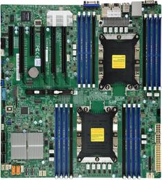 Материнская плата E-ATX Supermicro MBD-X11DPI-N-B (2x3647, C621, 16xDDR4, 14x6G, E-ATX 12"x13", PCIE3.0 4(x16) 2(x8),2xGE) BULK