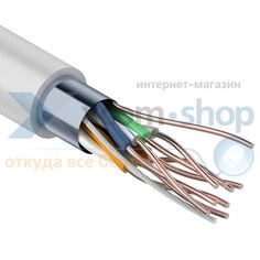 Кабель витая пара F/UTP 5e кат. 4 пары PROconnect 01-0148-3 26AWG, омедненный алюминий (CCA), одножильный (solid), внутренний, PVC, серый, уп/305м