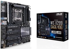 Материнская плата E-ATX ASUS WS X299 SAGE/10G (LGA2066,X299,8*DDR4(4200),8*SATA 6G RAID,2*M.2,7*PCI-E,7.1CH,2*10GLan,8*USB 3.1/Type-C) RTL