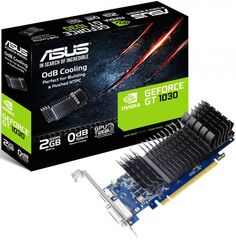 Видеокарта PCI-E ASUS GeForce GT 1030 (GT1030-SL-2G-BRK) 2GB Silent Low Profile GDDR5 64bit 14nm 1228/6008MHz DVI-D(HDCP)/HDMI RTL