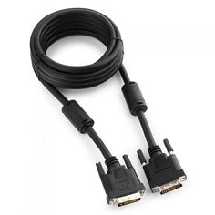 Кабель интерфейсный DVI-DVI Cablexpert CC-DVIL-BK-6 19M/19M, 1.8м, CCS, черный, экран, феррит.кольца