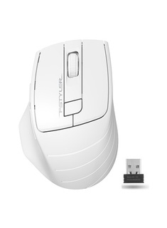 Мышь Wireless A4Tech FG30 WHITE серо-белая, 2000dpi, USB