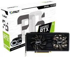 Видеокарта PCI-E Palit GeForce RTX 3060 DUAL OC (NE63060T19K9-190AD) 12GB GDDR6 192bit 8nm 1320/15000MHz HDMI/3*DP