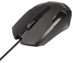 Мышь Exegate SH-9025L2 EX279944RUS USB, оптическая, 1000dpi, 3 кнопки и колесо прокрутки, длина кабеля 2,2м, черная, Color box