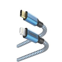 Кабель интерфейсный HAMA 00183311 Lightning/USB Type-C (m), 1.5м, синий