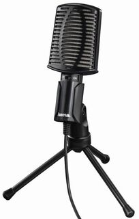 Микрофон HAMA 00139906 проводной, 2м, черный