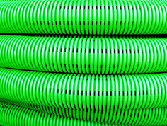 Труба DKC 140912 гибкая двустенная дренажная д.125мм, класс SN6, перфорация 360 град, 40м, цвет зеленый
