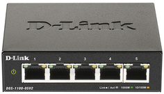 Коммутатор D-link DGS-1100-05V2/A1A 5x10/100/1000Base-T, L2