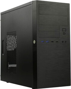 Корпус mATX Powerman ES555 6141875 черный 450W, 2*USB 3.0, 2*USB 2.0, audio