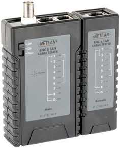 Кабельный тестер Netlan EC-CT4511B UTP/STP, RJ45, RJ12, RJ11, BNC