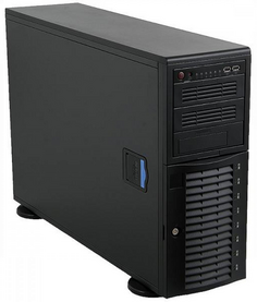 Корпус серверный 4U Supermicro CSE-743TQ-903B-SQ (12"x13" E-ATX, 8*3.5"/2.5" hot-swap SAS/SATA, 7*FH/FL expansion slots, 2*USB 3.0, 900W, black)