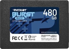 Накопитель SSD 2.5 Patriot Memory PBE480GS25SSDR Burst Elite 480GB 6Gb/s 450/320MB/s IOPS 40K/40K MTBF 2M 7mm