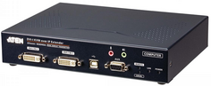 Удлинитель Aten KE6940AT-AX-G передатчик/transmitter, KVM USB 2xDVI-I+AUDIO+RS232, 100м. UTP/10км. SM точка-точка/неогранич. в пределах LAN, 1xUTP/2xО