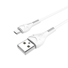 Кабель интерфейсный USB 2.0 Hoco X37 6931474710505 AM/MicroBm, белый, 1м