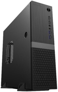 Корпус mATX Foxline FL-211-TFX300S черный, БП 300W, 2*USB 3.0, 2*USB 2.0, audio