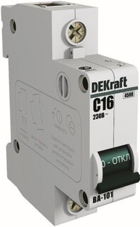 Автоматический выключатель DEKraft 11006DEK ВА-101 - 1P, тип хар-ки B, 16 А, 230 В AC, 4.5кА