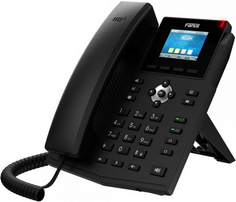 Телефон VoiceIP Fanvil X3SP Pro 2xEthernet 10/100, 4 SIP линии, HD аудио, цветной дисплей 2,4”, порт для гарнитуры, книга на 1000 записей, 6-я сторонн