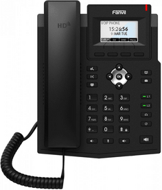 Телефон VoiceIP Fanvil X3S Lite 2xEthernet 10/100, 2 SIP линии, HD аудио, цветной дисплей 2,3”, порт для гарнитуры, книга на 1000 записей, 6-я сторонн