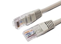 Кабель патч-корд U/UTP 5e кат. 0.5м Filum FL-U5-0.5M 26AWG(7x0.16 мм), омедненный алюминий (CCA), PVC, серый