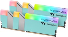 Модуль памяти DDR4 16GB (2*8GB) Thermaltake RG27D408GX2-3600C18A TOUGHRAM RGB turquoise PC4-28800 3600MHz CL18 радиатор 1.35V RTL