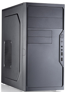 Корпус mATX Foxline FL-733 черный, БП 500W, 2*USB 2.0, audio